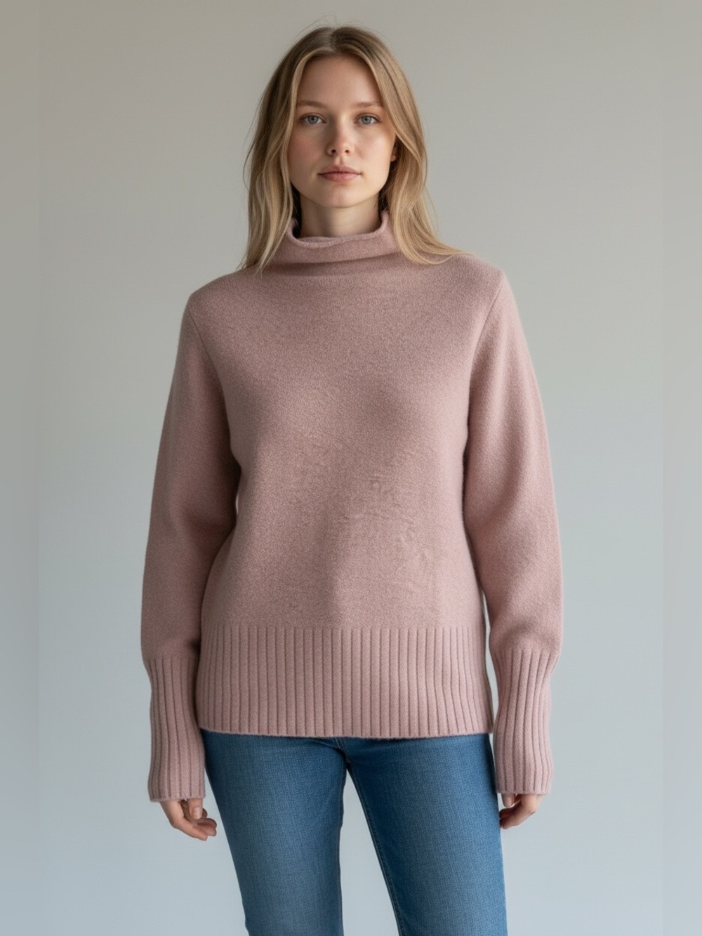 Madewell Blush Pink Turtleneck Sweater
